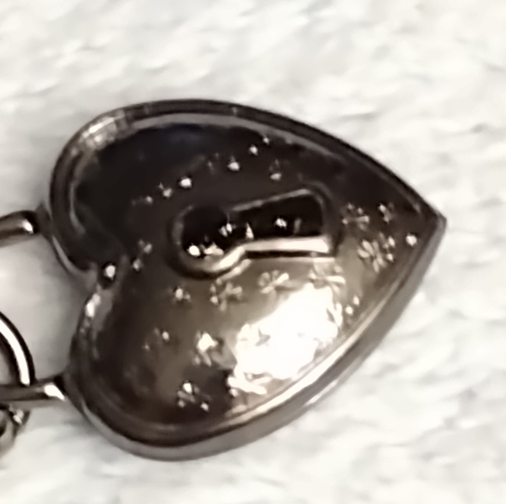 NEW IN BAG BEBE Shiny Bronze KeyRing/Bag Charm with Rhinestone Heart - Picture 10 of 12